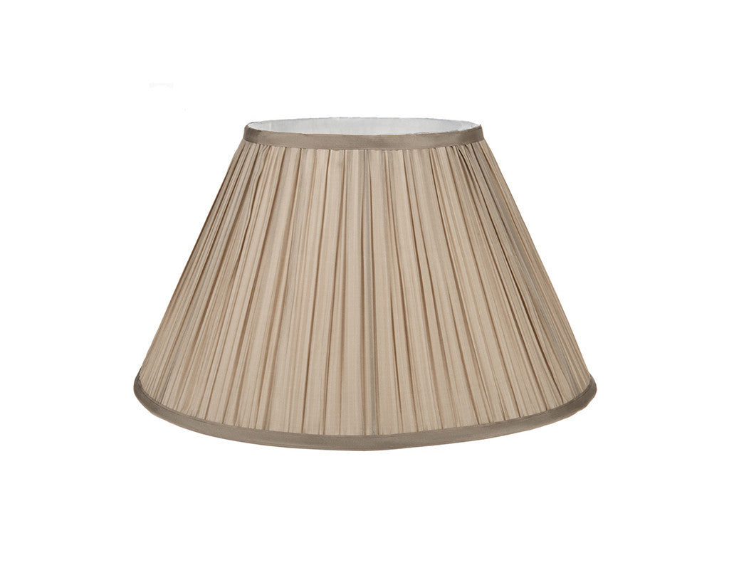 Silk Taupe Pleated Lamp Shade 18"