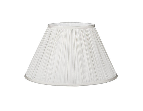 Silk White Pleated Lamp Shade 18"