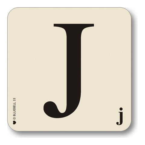 J Letter Coaster  Coasters - Bow House Lifestyle