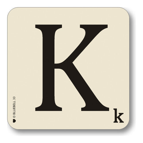 K Letter Coaster  Coasters - Bow House Lifestyle