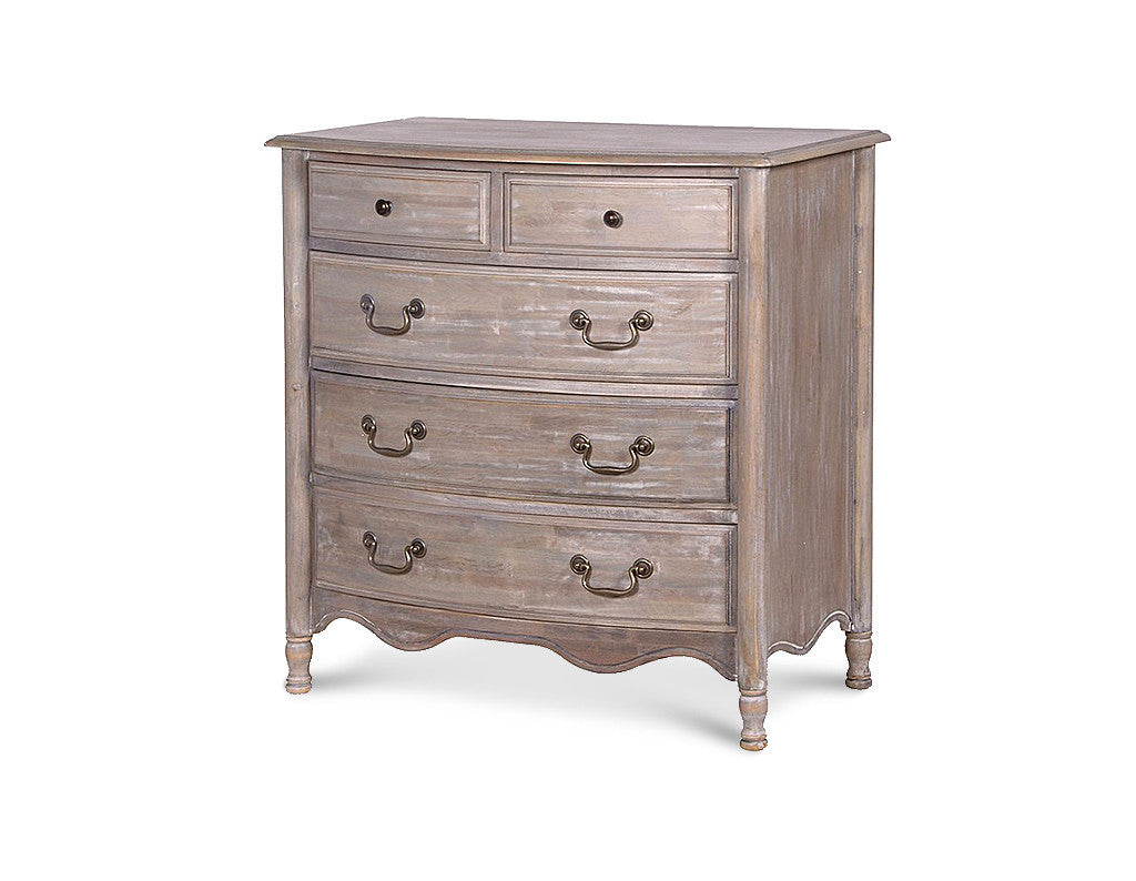 Limed 5 Drawer Chest  Chests - Bow House Lifestyle