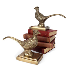 Large Gold Finish Pheasant Bookends  Bookends - Bow House Lifestyle