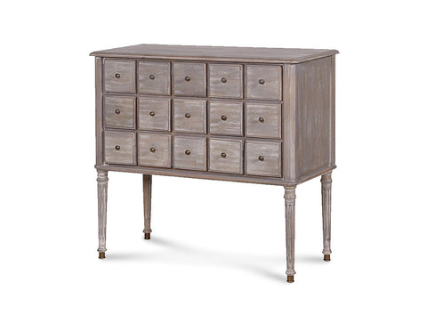 Limed 15 Drawer Chest  Chests - Bow House Lifestyle