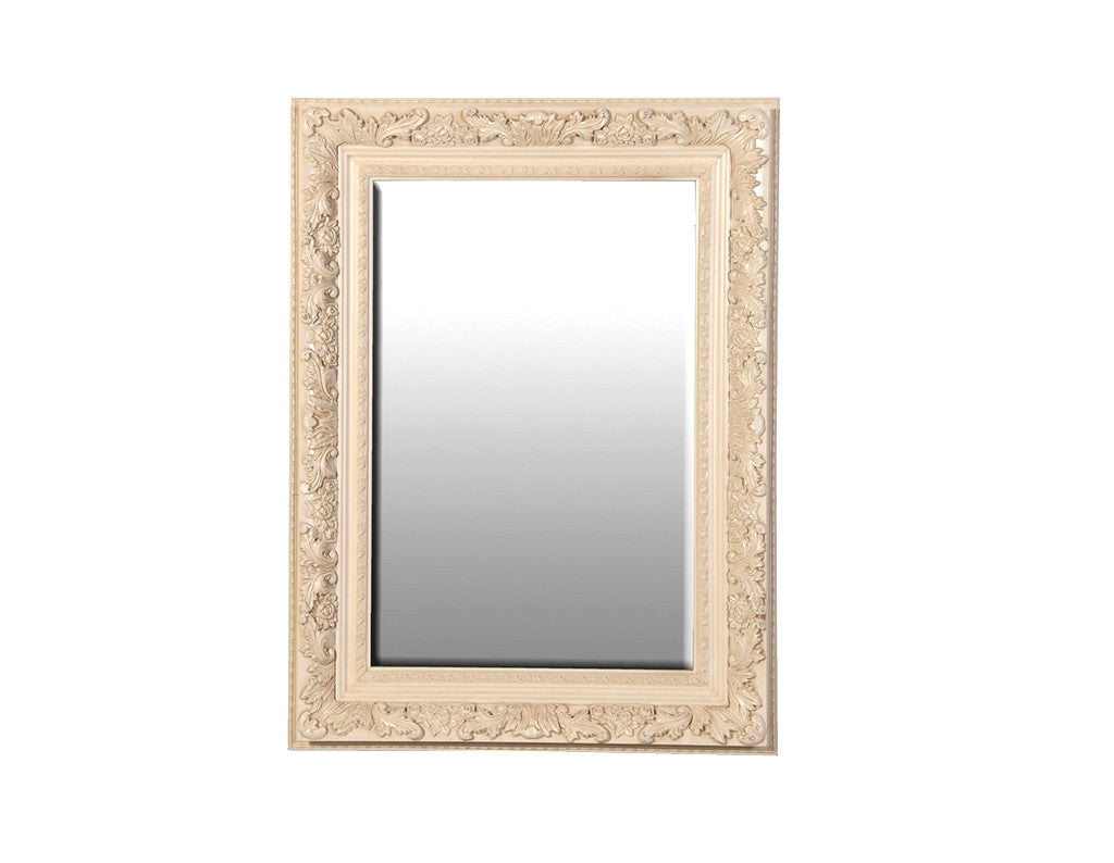 Eleanor Embossed Cream Mirror  Mirrors - Bow House Lifestyle