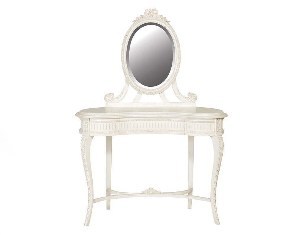 Villeneuve Hand Carved Dressing Table with Mirror