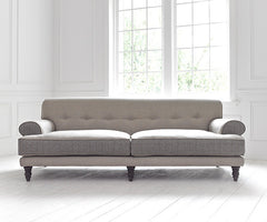 Country upholstered 3 seater sofa with cushions