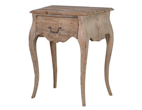Quinton Reclaimed Pine Bedside Table Single Drawer