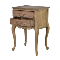 Quinton Reclaimed 2 Drawer Pine Bedside Table