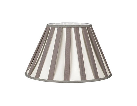 Grey and White Ribbon Lamp Shade 16"  Lighting - Bow House Lifestyle